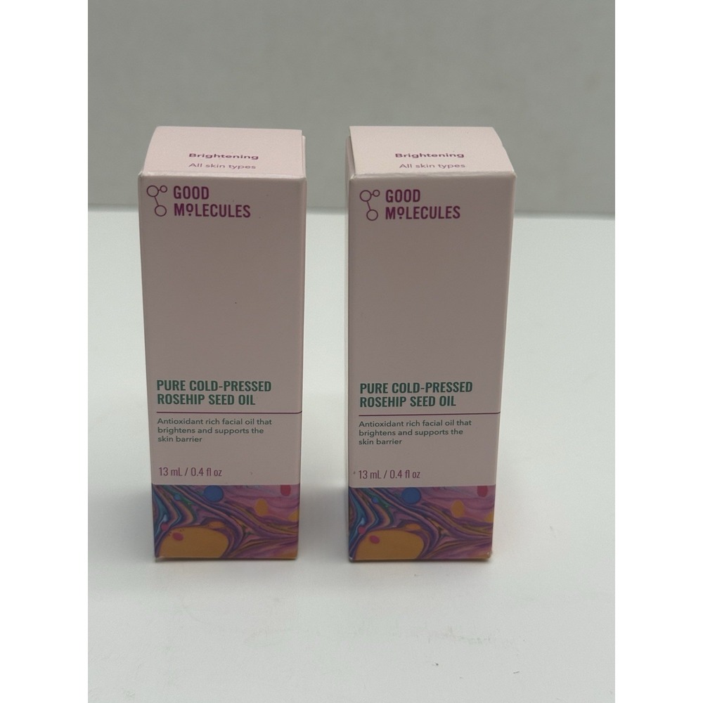Good Molecules Pure Cold-Pressed Rosehip Seed Oil 13mL 0.4oz Lot of 2 NEW